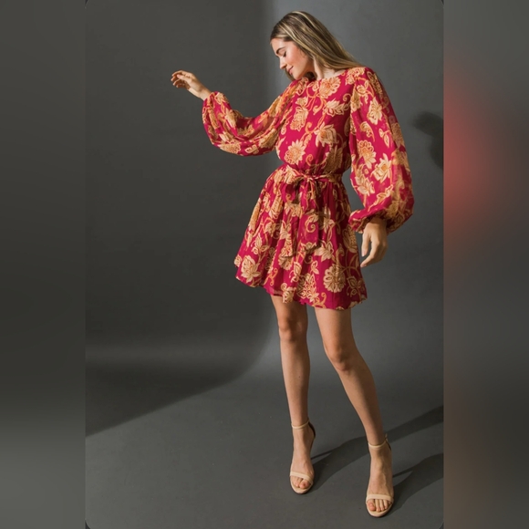 Flying Tomato ✨️ $66MSRP ONE THAT GOT AWAY Woven Mini Dress Size 2X Color: Berry - Picture 2 of 11